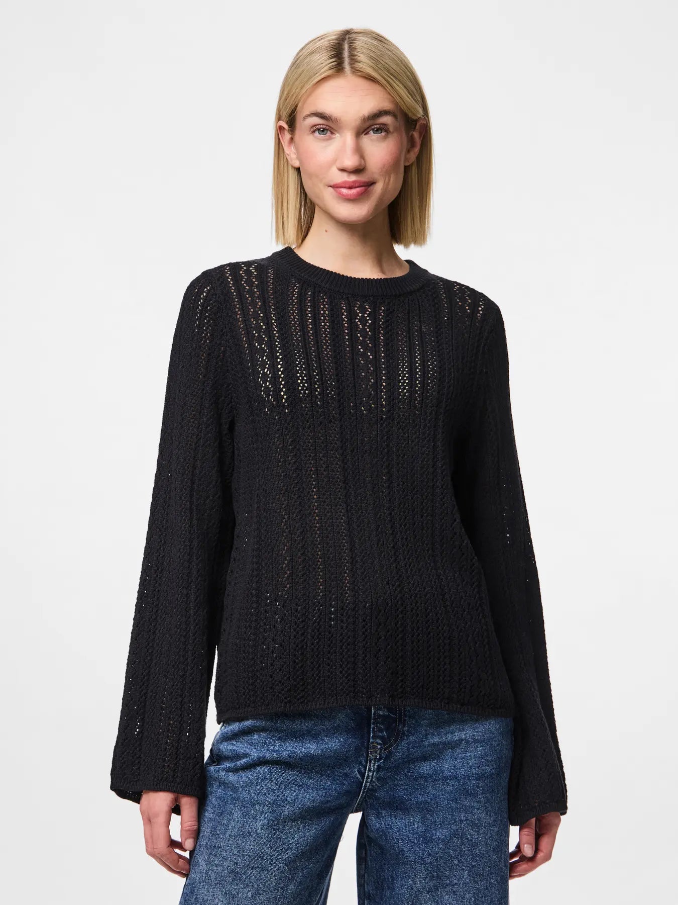 PCNUKA LS O-NECK KNIT NOOS BC