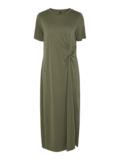 PCANORA SS O-NECK KNOT DRESS NOOS BC