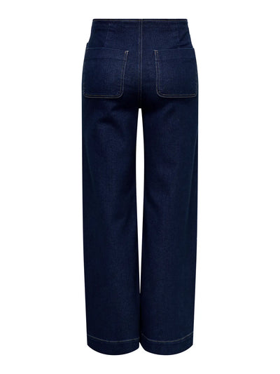 JDYNEWVANESSA HW POCKET WIDE JEANS DNM
