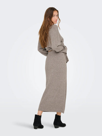 ONLIBI RIB BUTTON SKIRT CC KNT