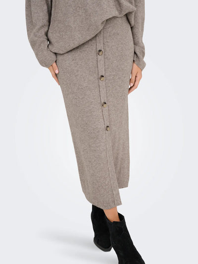 ONLIBI RIB BUTTON SKIRT CC KNT