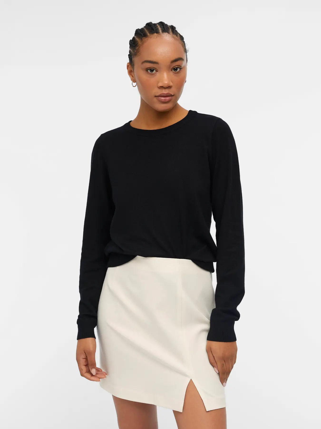 OBJTHESS L/S O-NECK KNIT PULLOVER NOOS