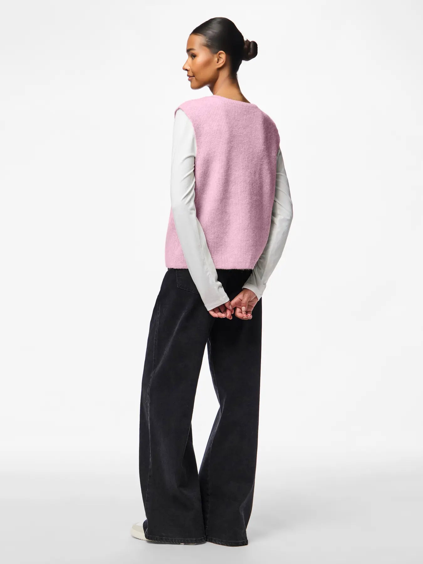 PCSILLY SL REV TIE VEST KNIT NOOS BC