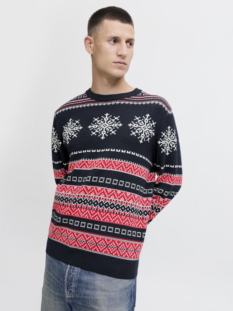 JJXMAS NOEL KNIT CREW NECK