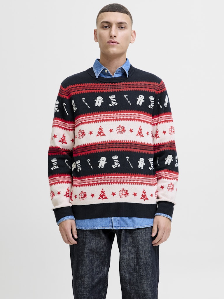 JJXMAS NOEL KNIT CREW NECK
