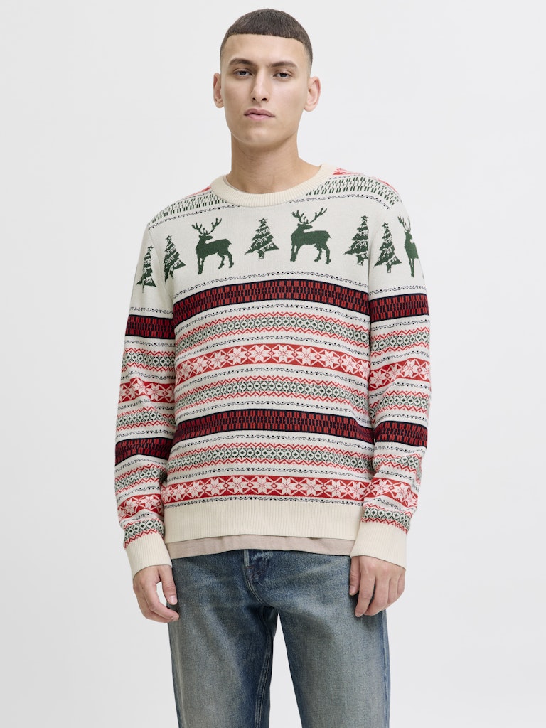 JJXMAS NOEL KNIT CREW NECK