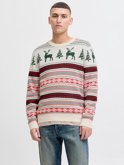 JJXMAS NOEL KNIT CREW NECK