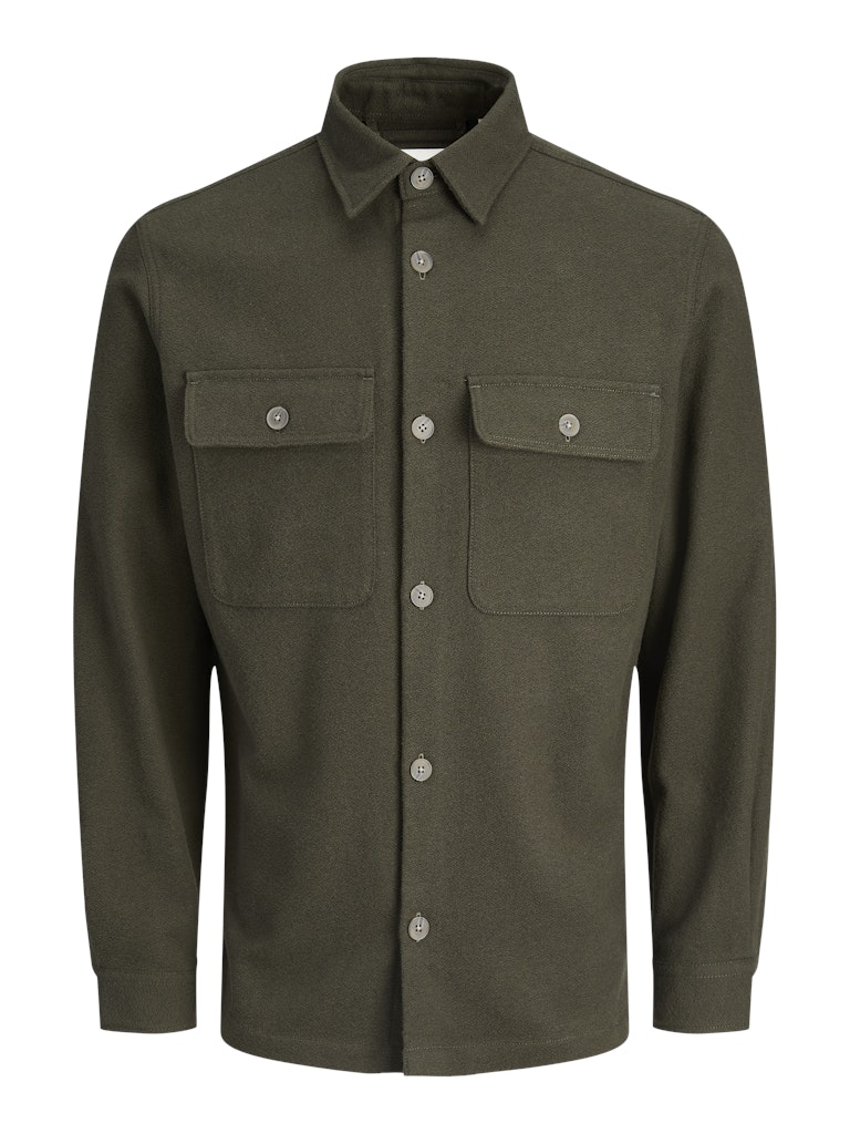 JPRRAYLE MELANGE SOLID L/S OVERSHIRT SN