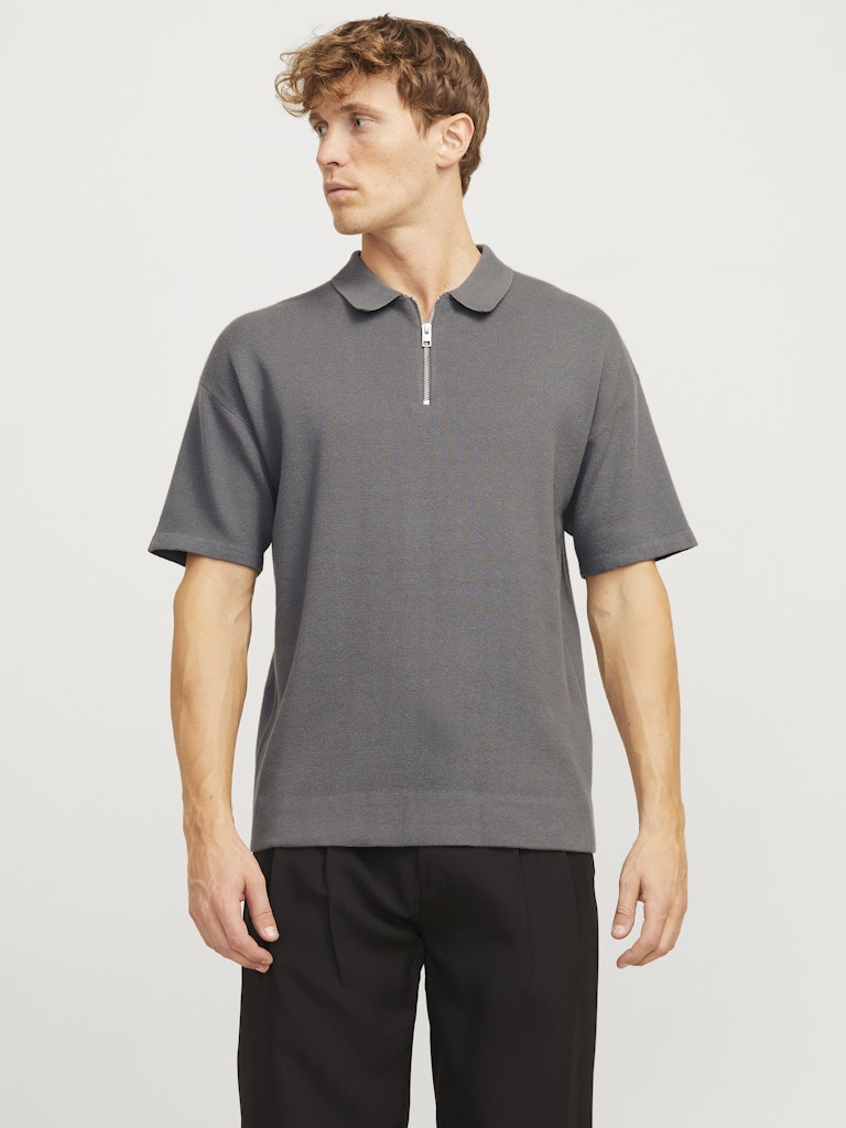 JJTROY KNIT ZIP POLO