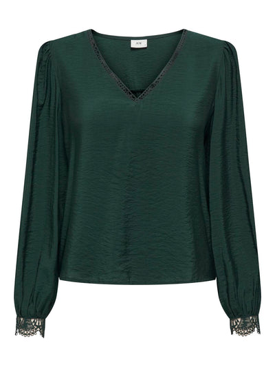 JDYCAMILLE L/S LACE V-NECK TOP WVN