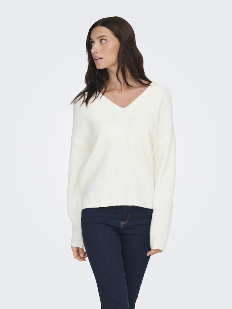 JDYSILJA L/S V-NECK BOXY PULLOVER KNT