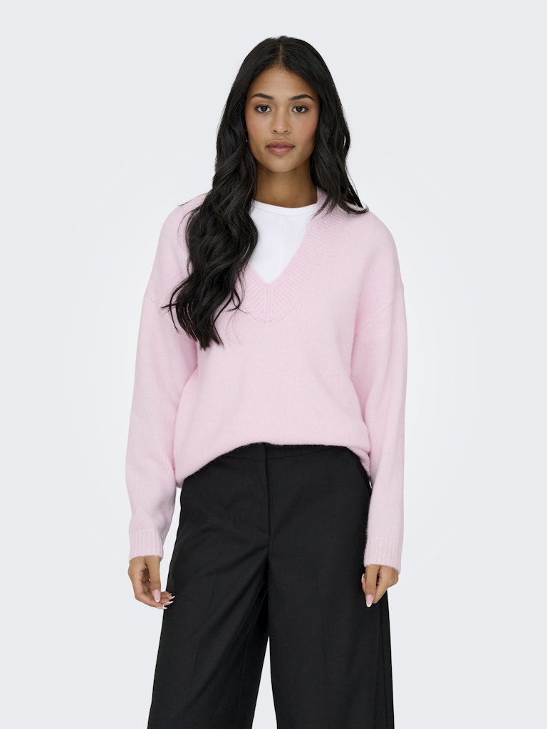 JDYSILJA L/S V-NECK BOXY PULLOVER KNT