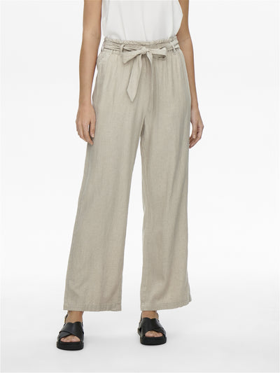 JDYSAY MW LINEN BELT PANT WVN