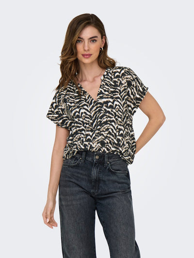 JDYLION LIFE S/S TOP WVN NOOS