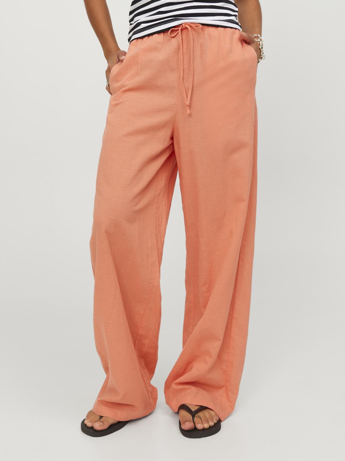 JXFLORA LINEN BLEND MW PANT WVN SN