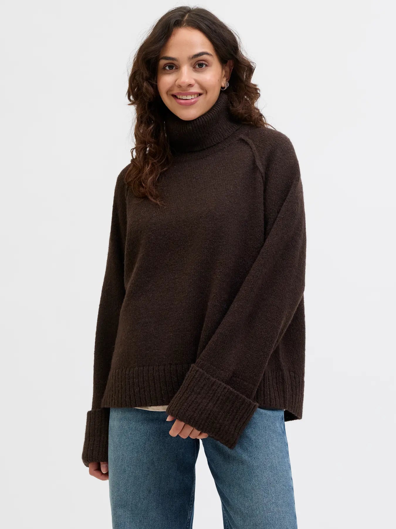 JXELLINORA RAGLAN ROLL NECK KNIT LN
