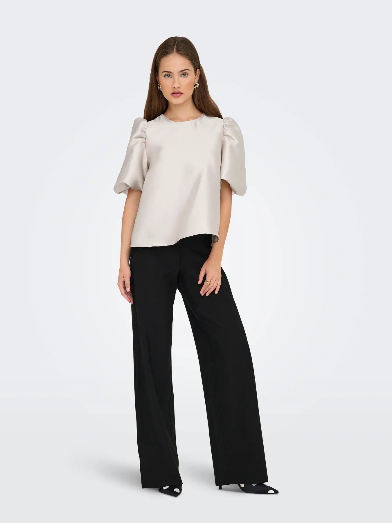 ONLMANNY 2/4 HEAVY SATIN TOP WVN CS