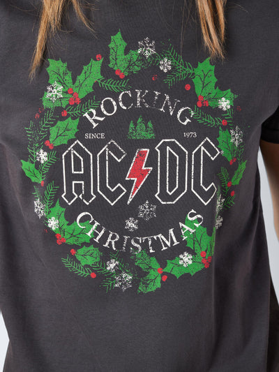 NMBRANDY X-MAS ACDC S/S O-NECK TOP FWD