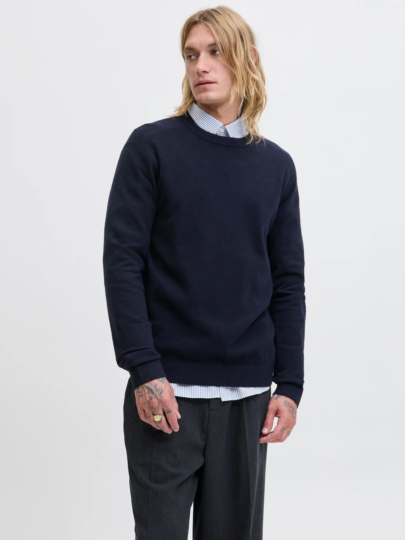 JJEPERFECT WOOL KNIT CREW NECK SN