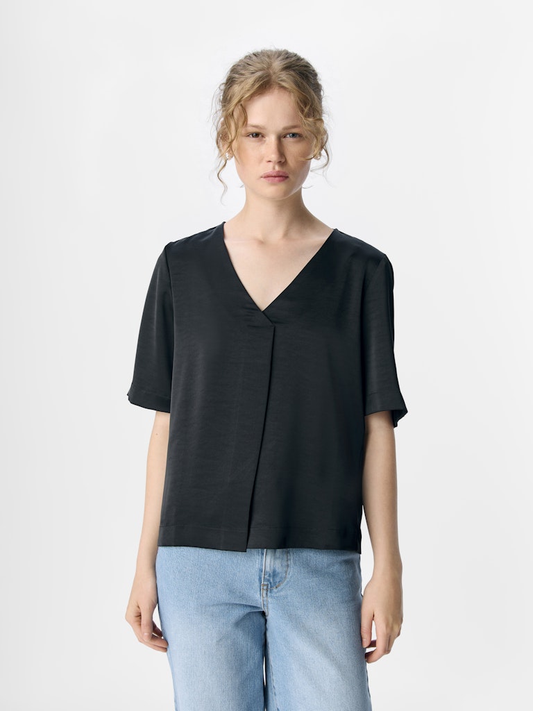 OBJCHILLI 2/4 LO V-NECK TOP DIV
