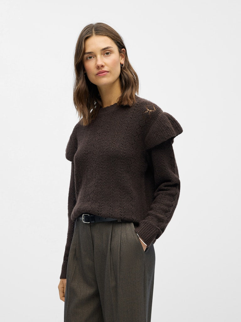 OBJPAOLA L/S LO KNIT PULLOVER 141