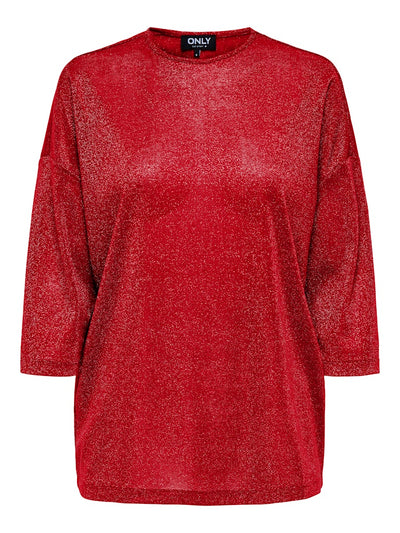 CARSILVERY GLAMOUR LUREX 3/4 TOP NOOS