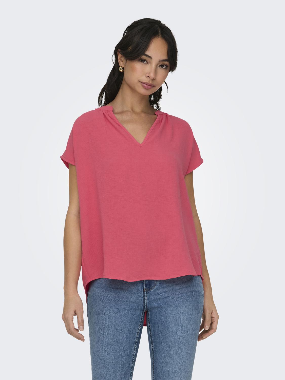 ONLPAM LIFE SS V-NECK TOP WVN