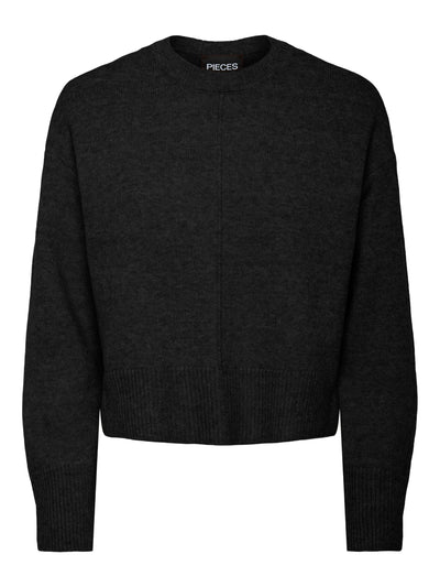 PCMALOU LS O-NECK CUTLINE KNIT NOOS BC