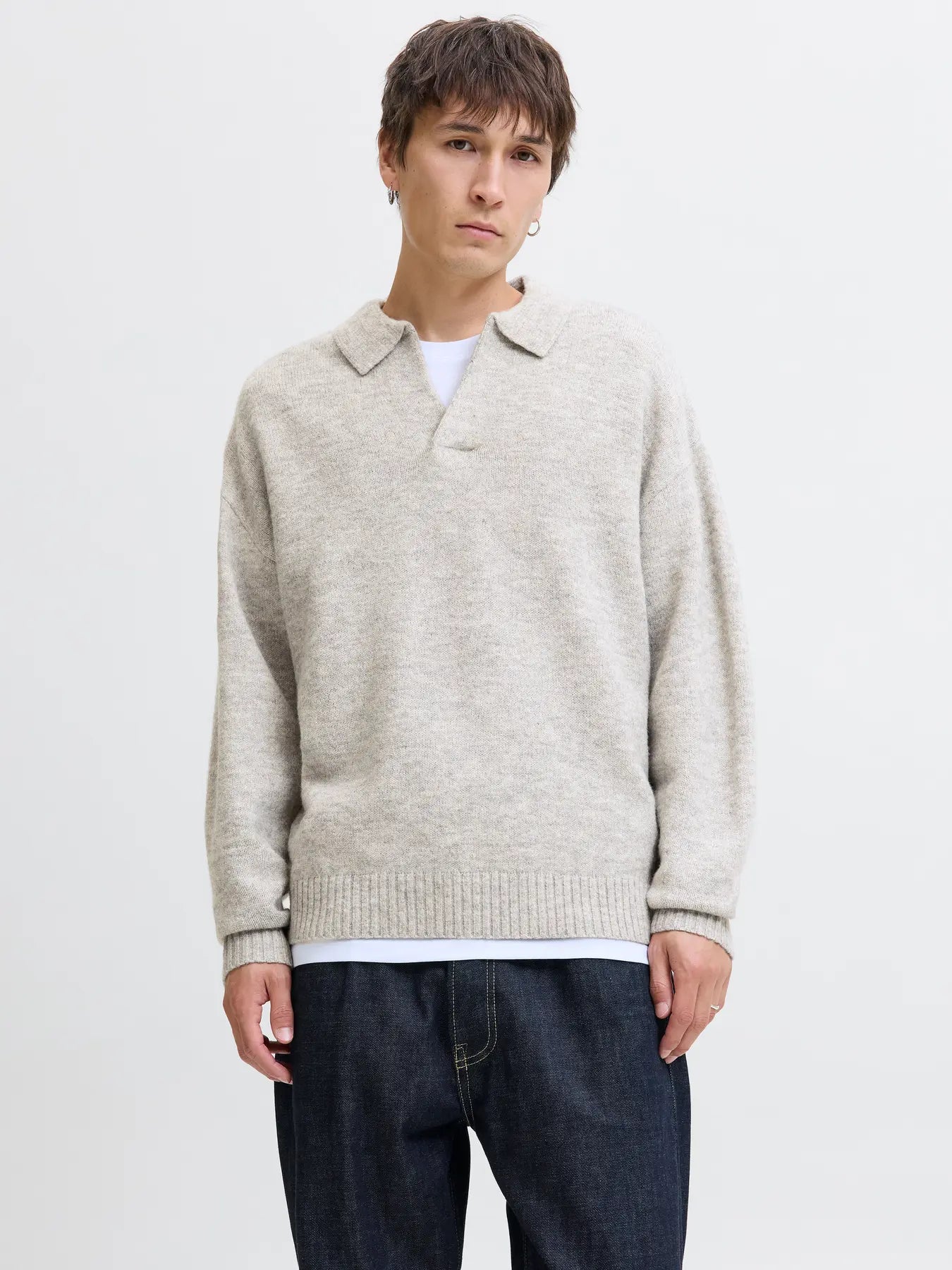 JJSOHO OLLIE KNIT SPLIT NECK LN