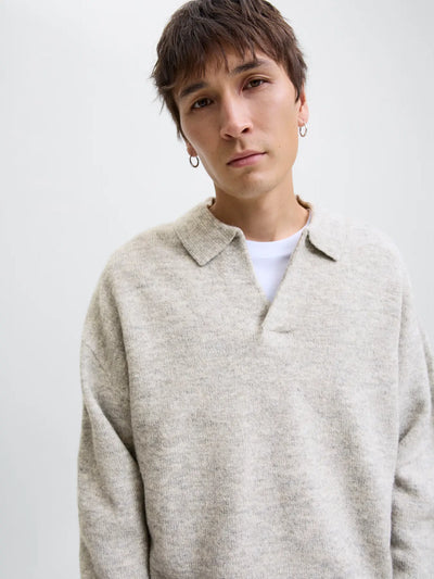 JJSOHO OLLIE KNIT SPLIT NECK LN