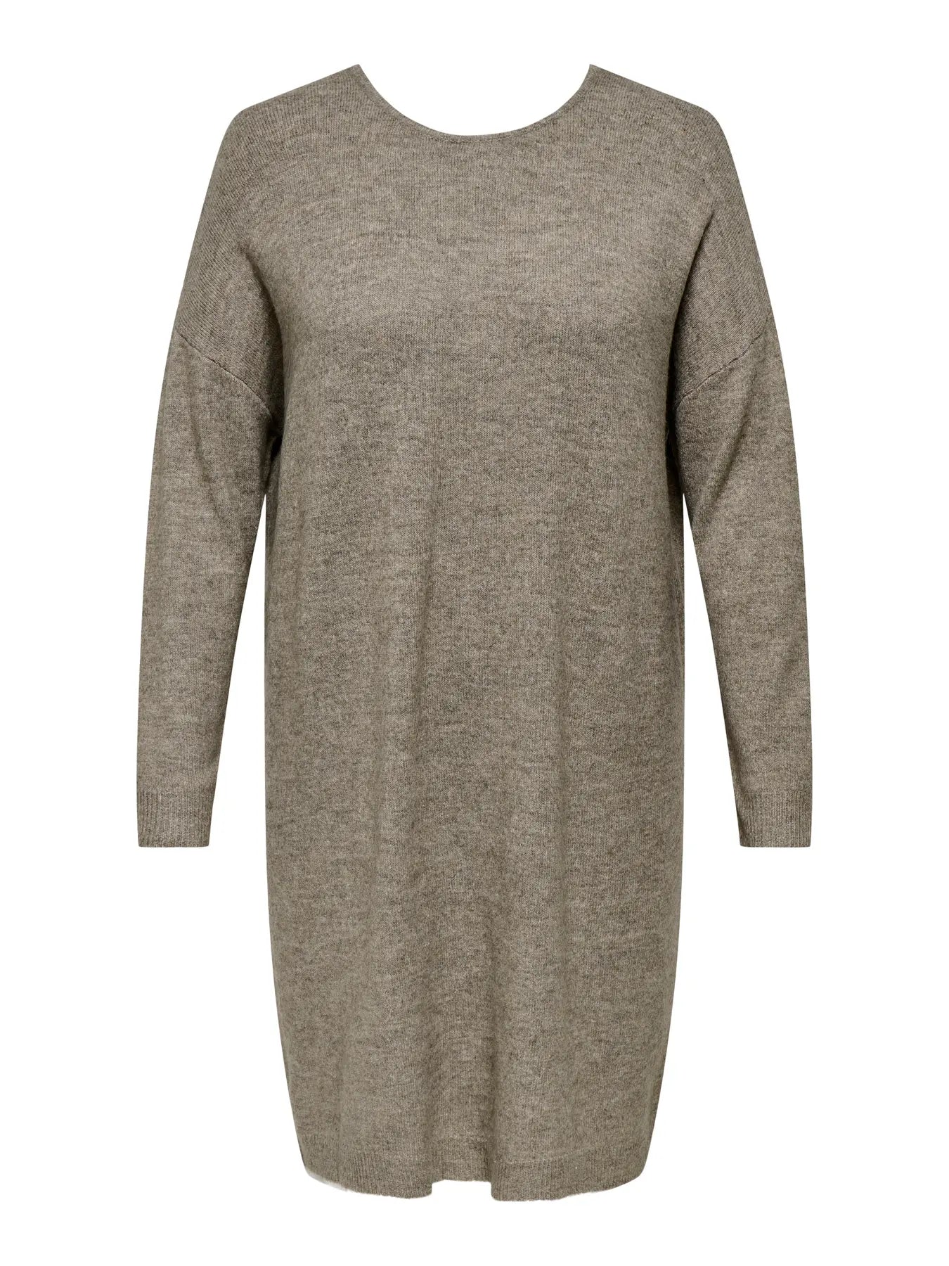 CARADELE LS LACE MIX O-NECK DRESS KNT