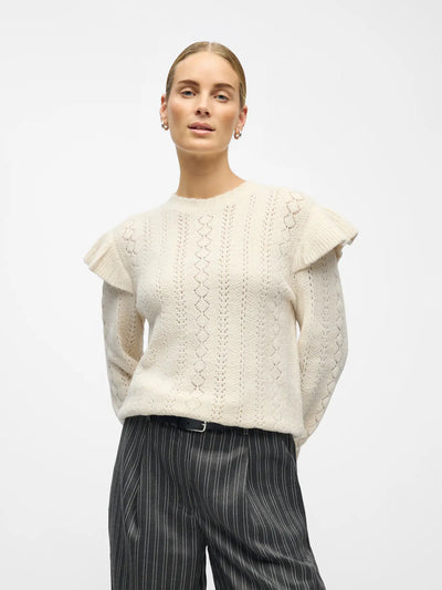 OBJPAOLA L/S LO KNIT PULLOVER 141