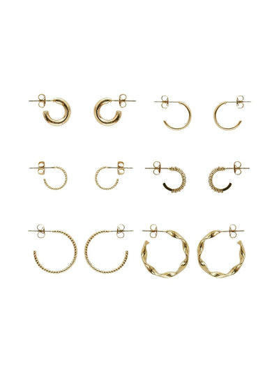 PCDIONA HOOP EARRINGS 6-PACK NOOS