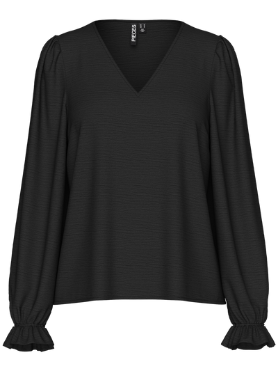 PCTIFFANY LS V-NECK TOP WVN NOOS BC