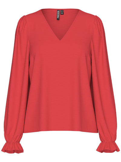 PCTIFFANY LS V-NECK TOP WVN NOOS BC