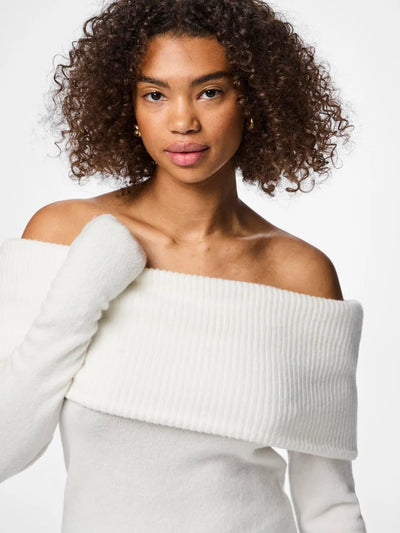 PCRIKO LS OFF SHOULDER KNIT BC