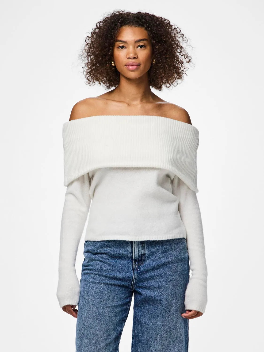 PCRIKO LS OFF SHOULDER KNIT BC