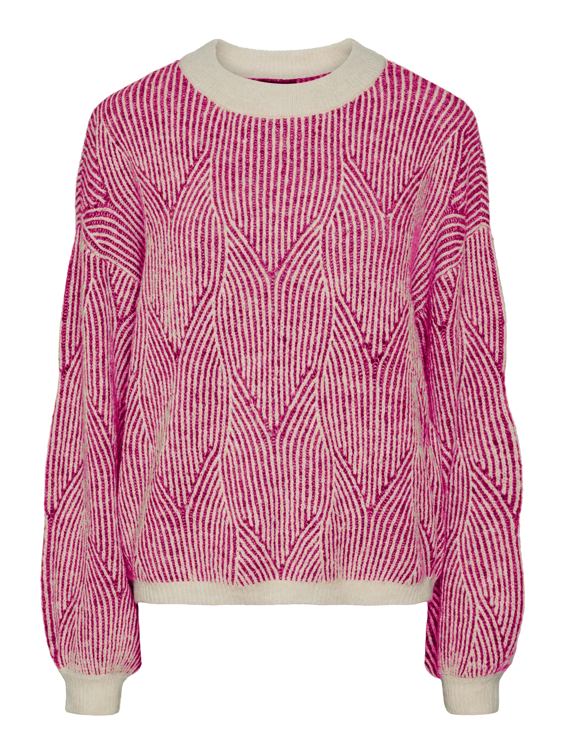 PCJENNA LS O-NECK KNIT NOOS BC