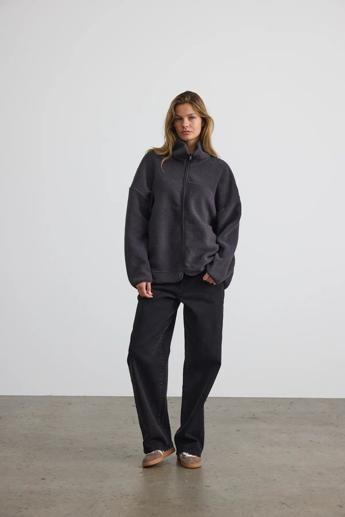 NMCOZY L/S ZIP SWEATER JRS NOOS