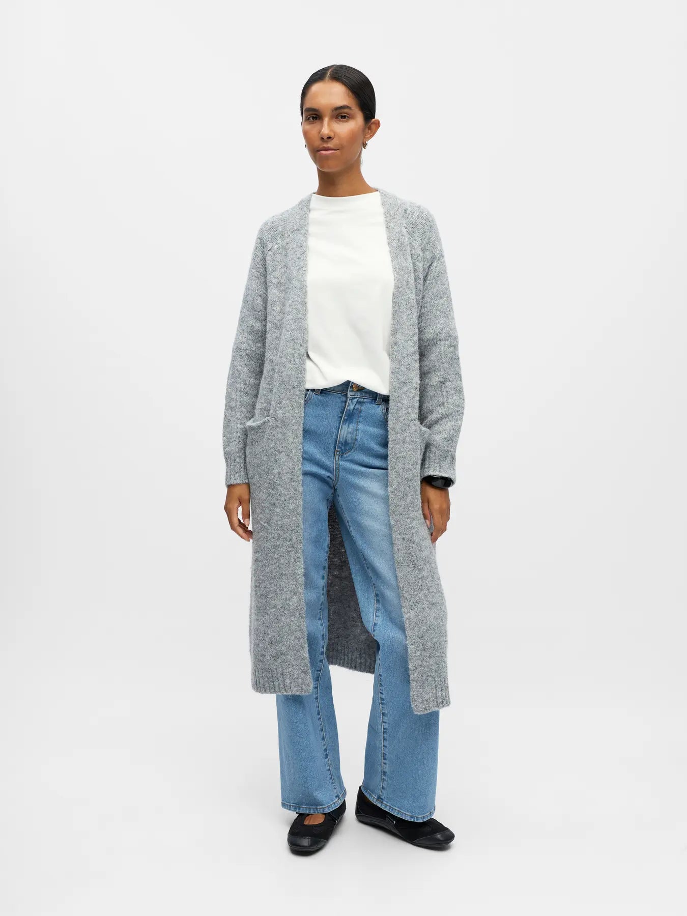 OBJMILU LS LO LONG KNIT CARDIGAN NOOS