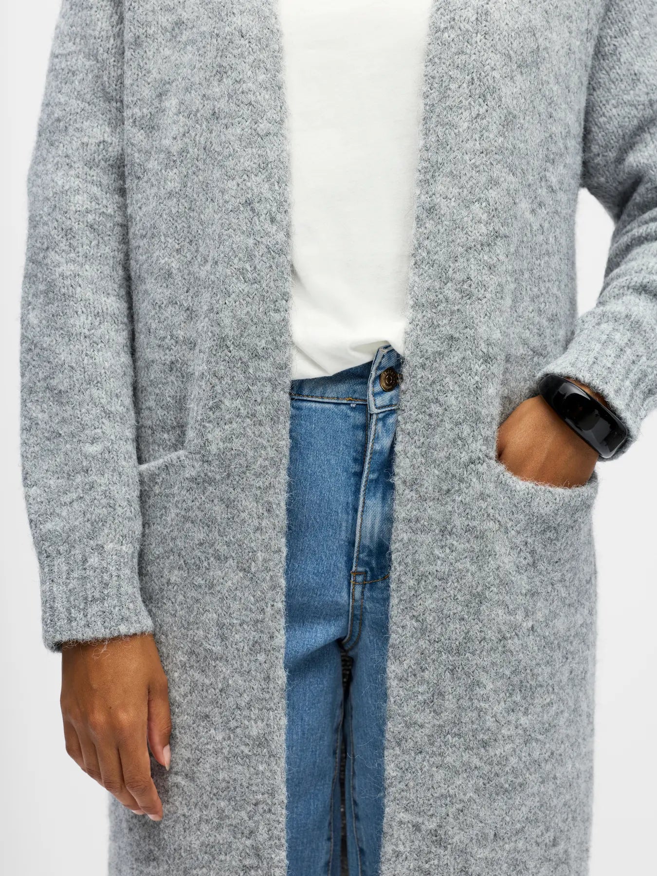OBJMILU LS LO LONG KNIT CARDIGAN NOOS
