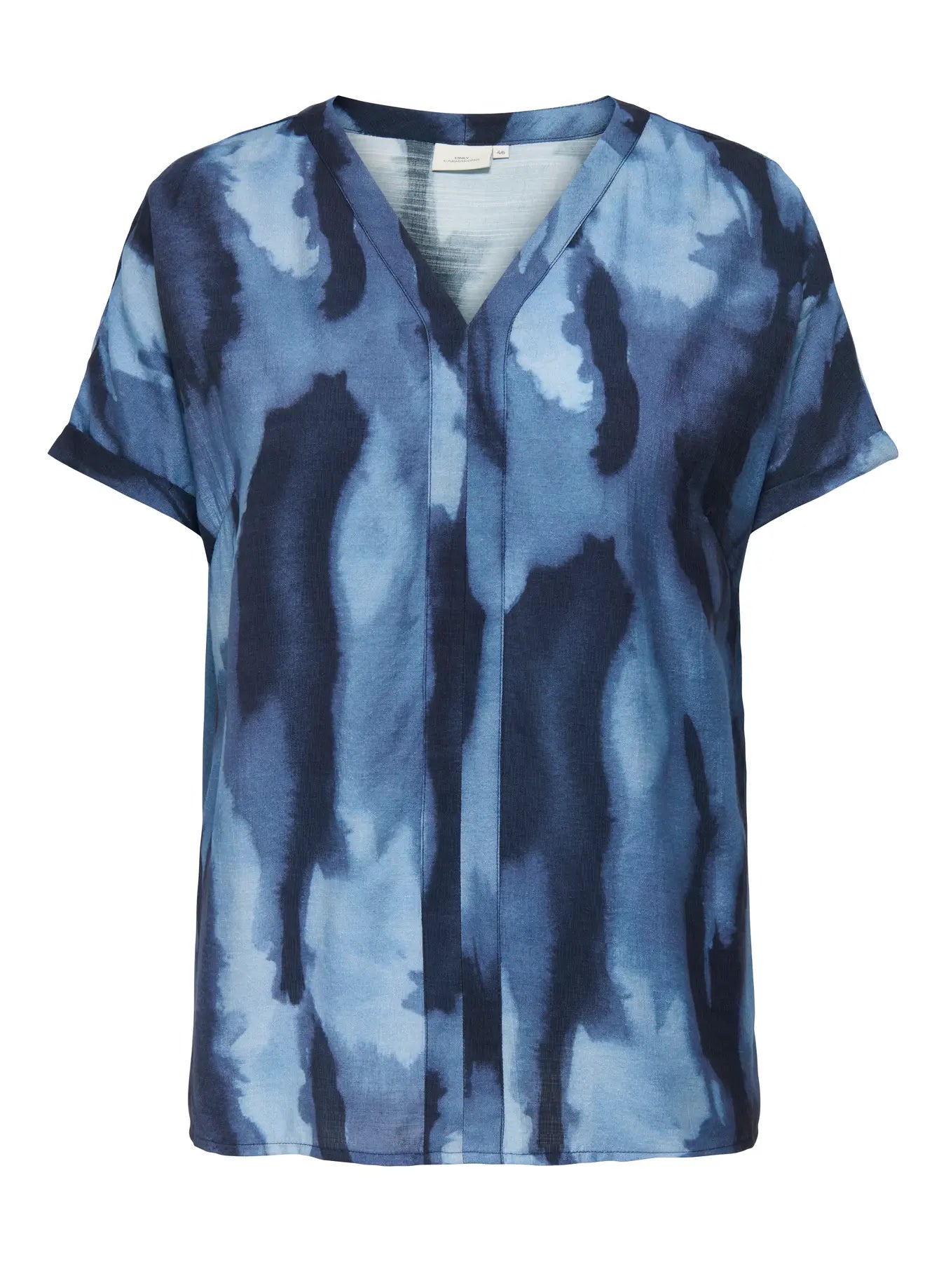 CARTEMPI SS V-NECK TOP AOP