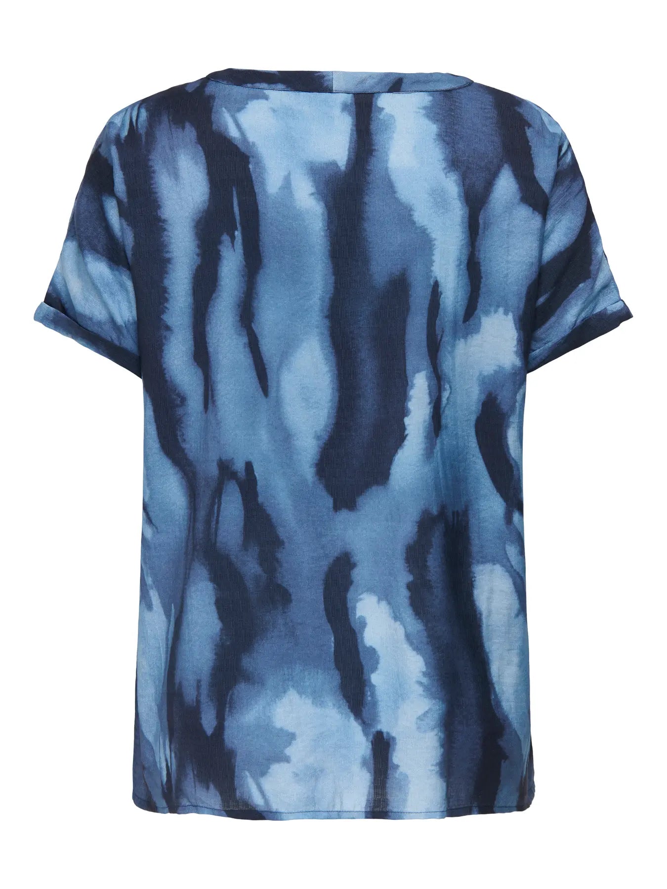 CARTEMPI SS V-NECK TOP AOP