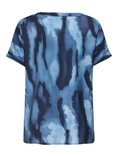 CARTEMPI SS V-NECK TOP AOP