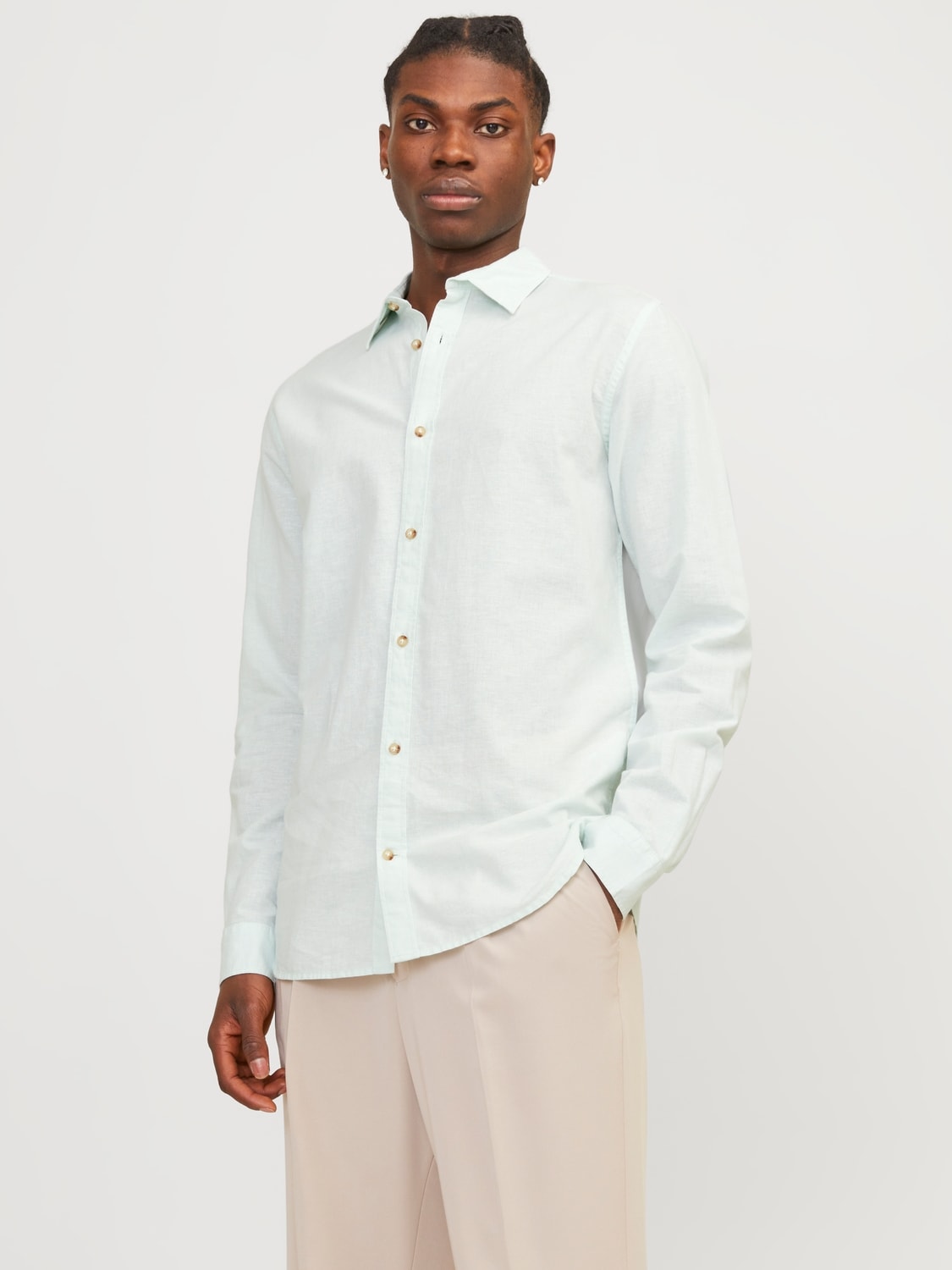 JJESUMMER LINEN BLEND SHIRT LS SN