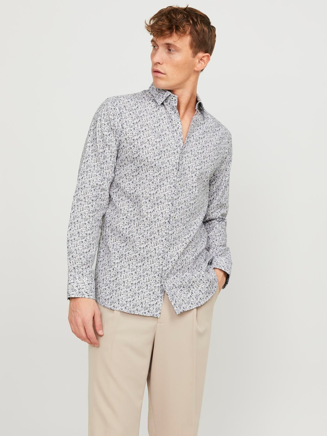 JPRBLANORDIC PRINT SHIRT L/S SN