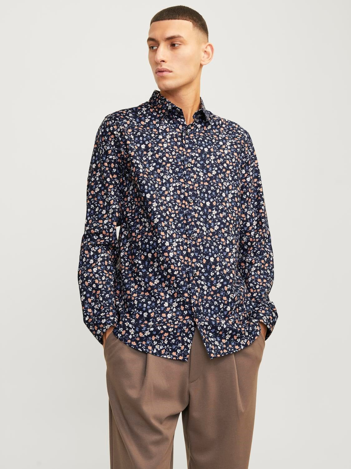 JPRBLANORDIC PRINT SHIRT L/S SN