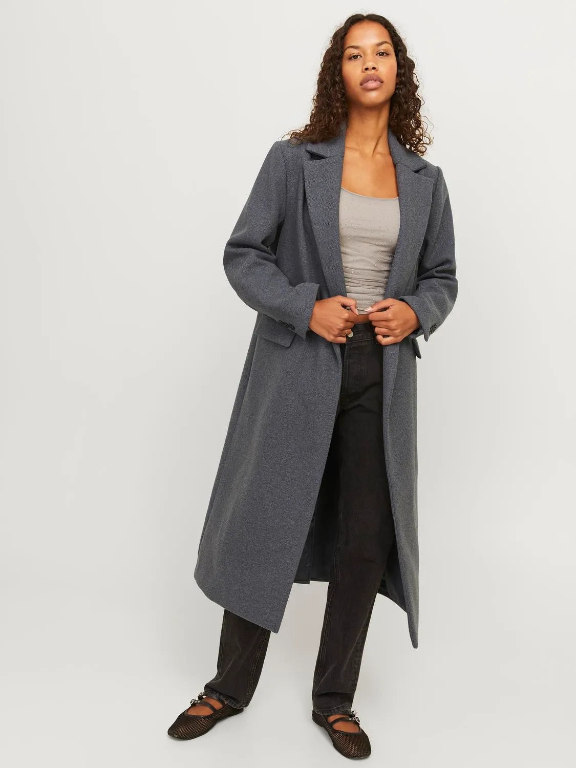 JXELISA LONG WOOL BLEND COAT OTW