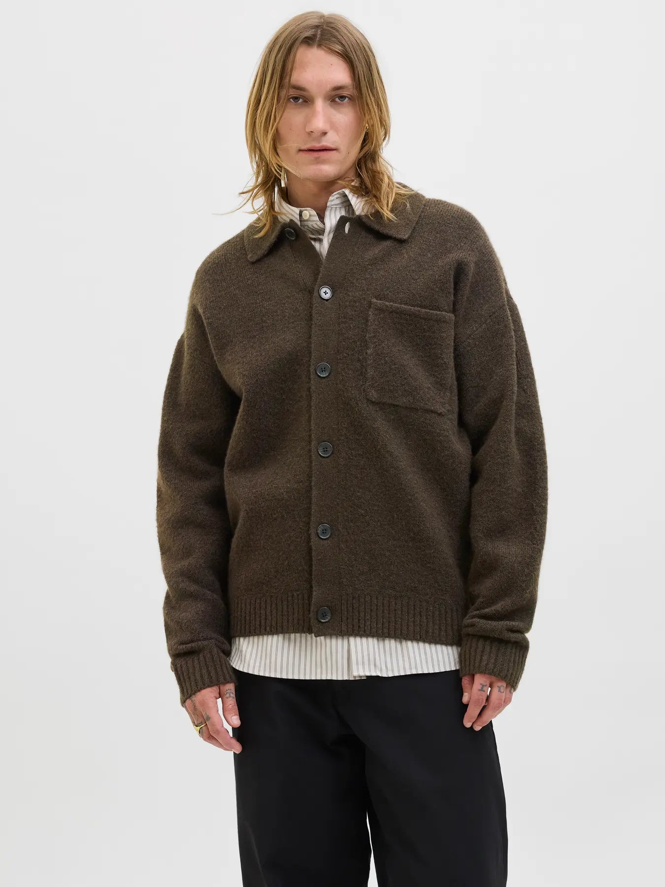 JPRBLUFINN KNIT BUTTON CARDIGAN