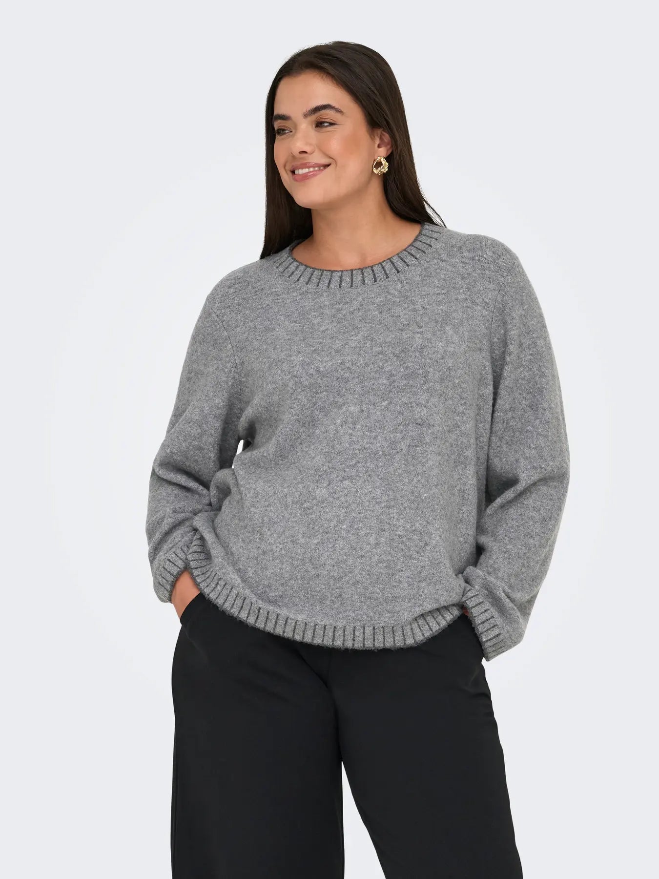 CARFINA LS STITCH O-NECK KNT